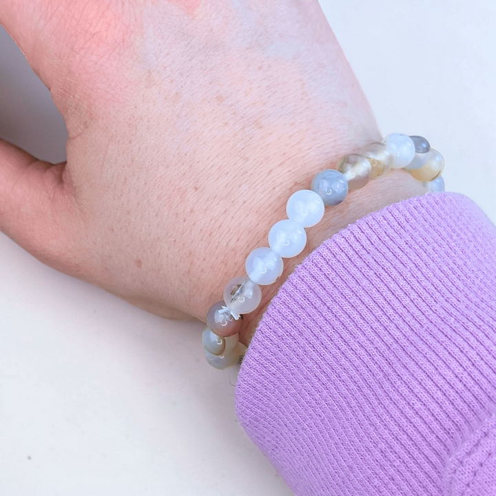 Bracelet en agate dendritique