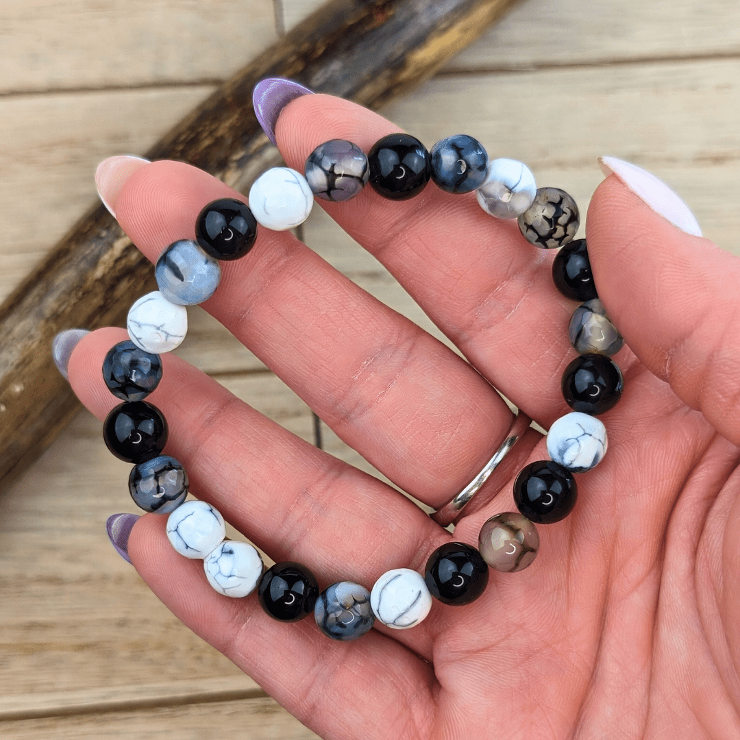 Dragon vein agate bracelet discount