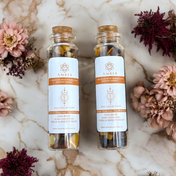Amber Crystal Bottles - Zen Collection