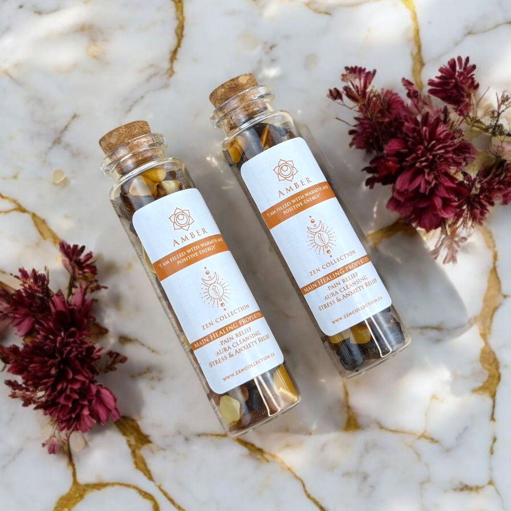 Amber Crystal Bottles - Zen Collection
