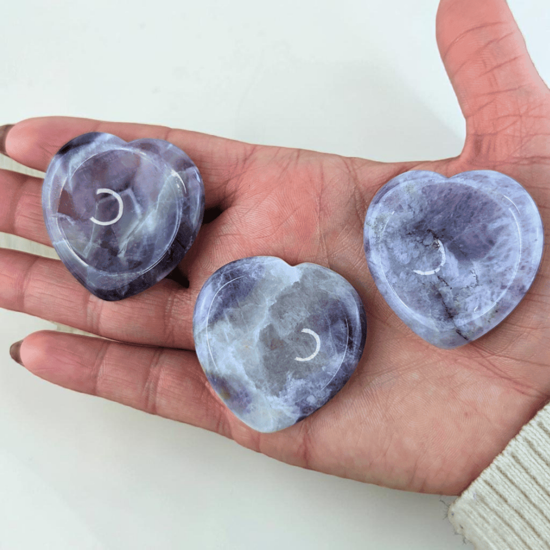 Amethyst Heart Worry Stones - Zen Collection