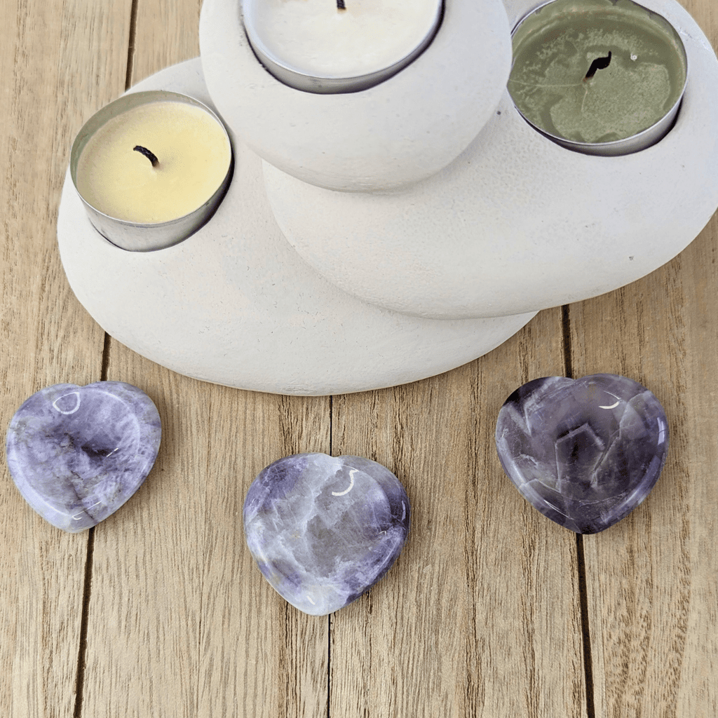 Amethyst Heart Worry Stones - Zen Collection