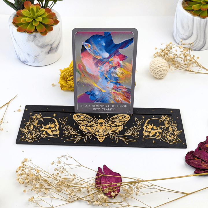 Black Moth and Skull Card Holder - Zen Collection