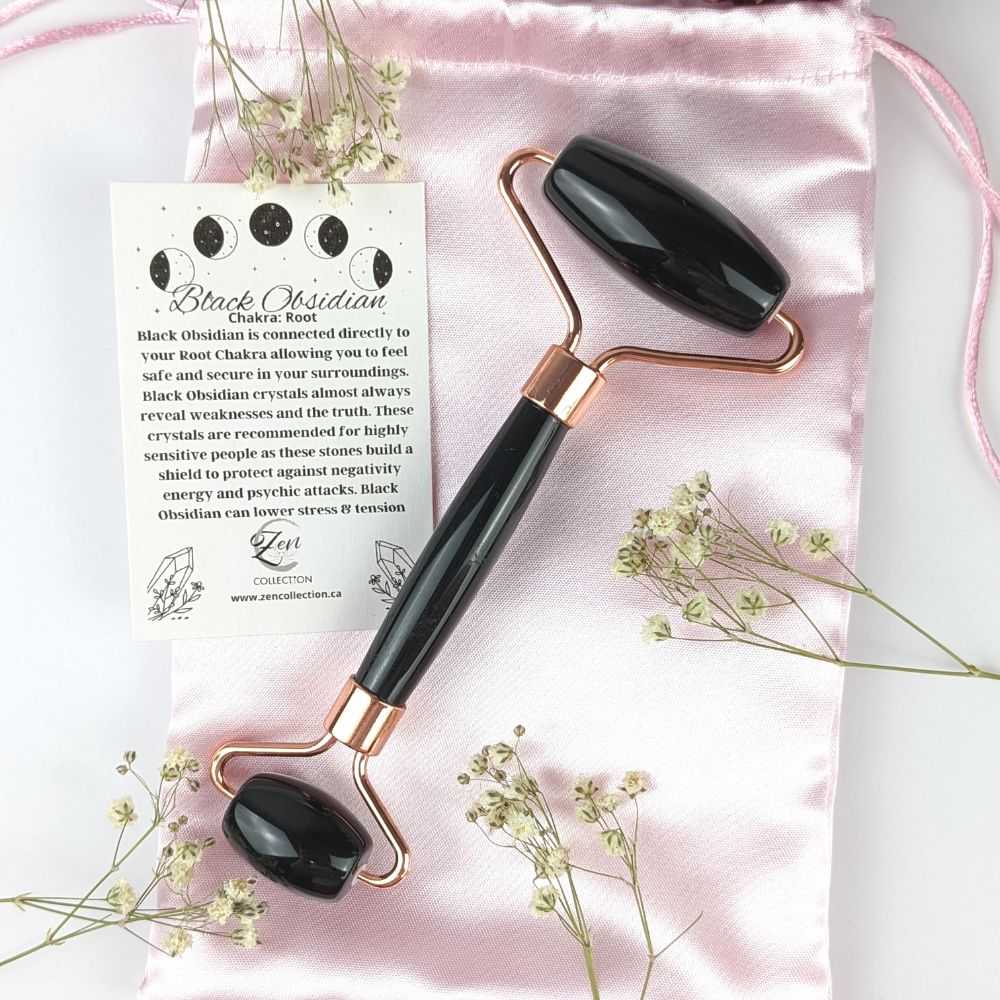 Black Obsidian Facial Roller - Zen Collection