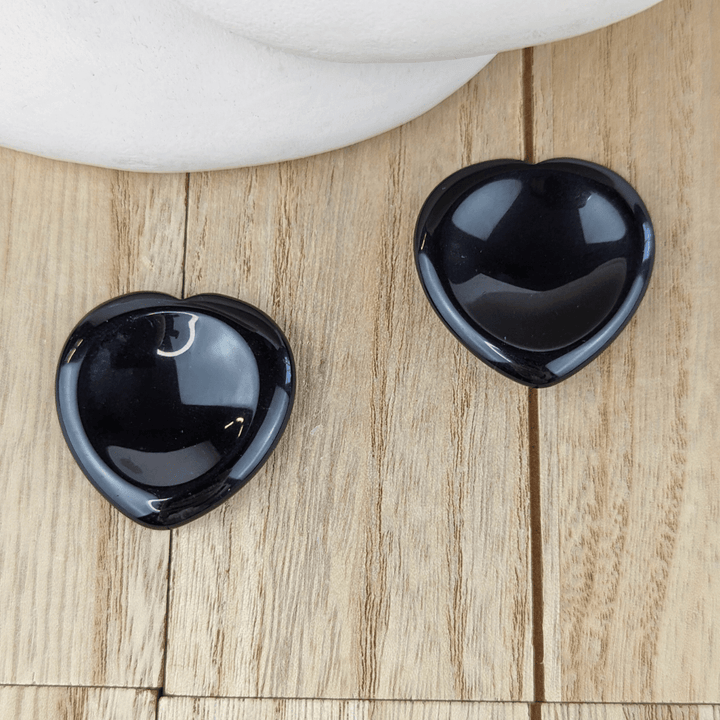 Black Obsidian Heart Worry Stone - Zen Collection