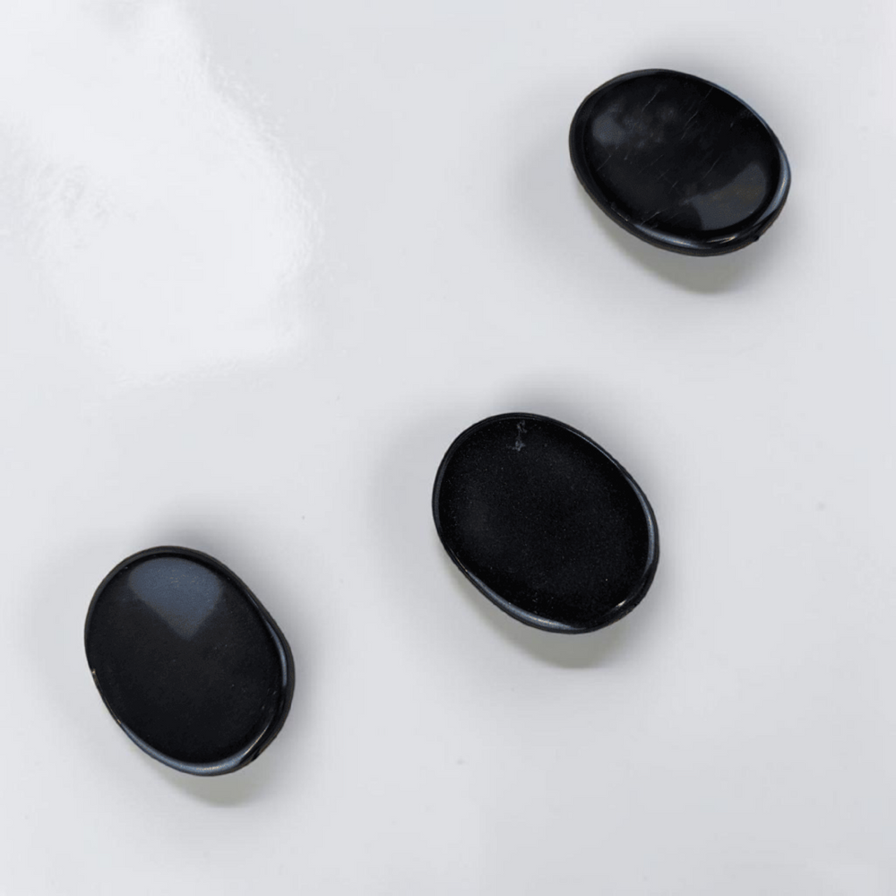 Black Obsidian Worry Stones perfect root chakra crystals