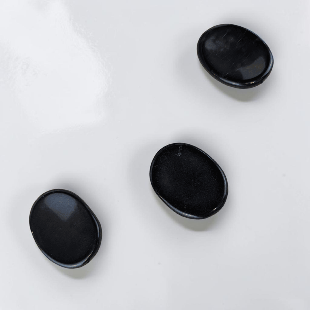 Black Obsidian Worry Stones perfect root chakra crystals