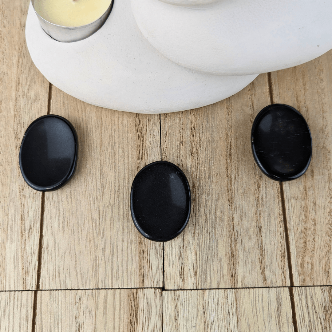 Black Obsidian Worry Stones perfect root chakra crystals