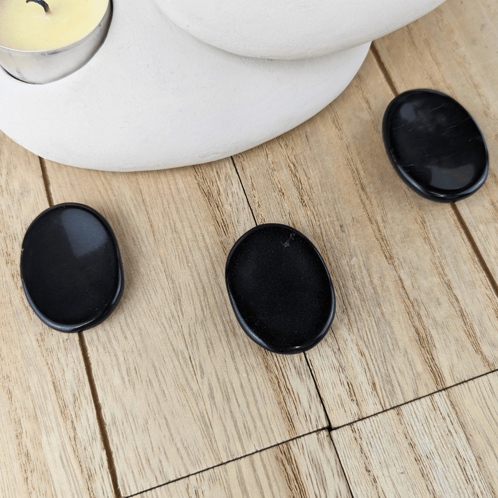 Black Obsidian Worry Stones perfect root chakra crystals