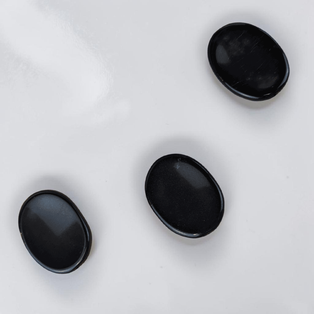 Black Obsidian Worry Stones perfect root chakra crystals