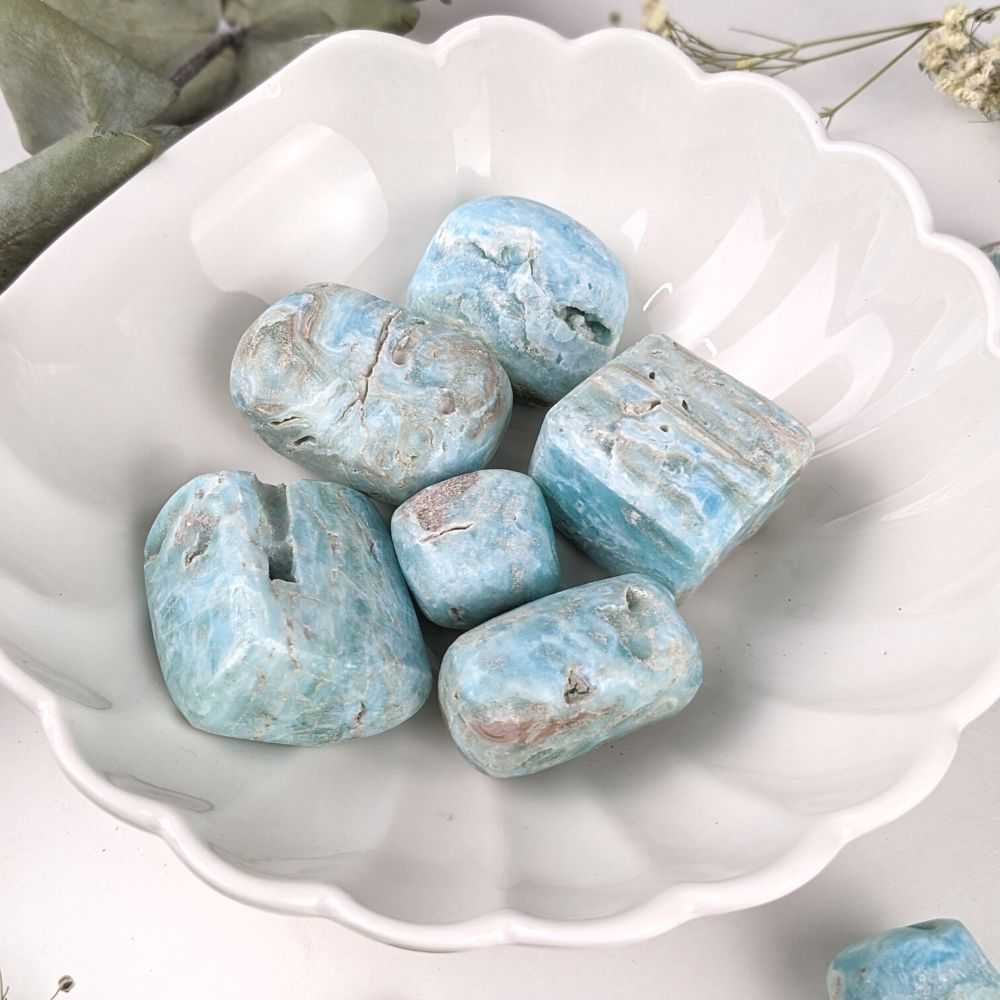 Blue Aragonite Tumbles - Zen Collection