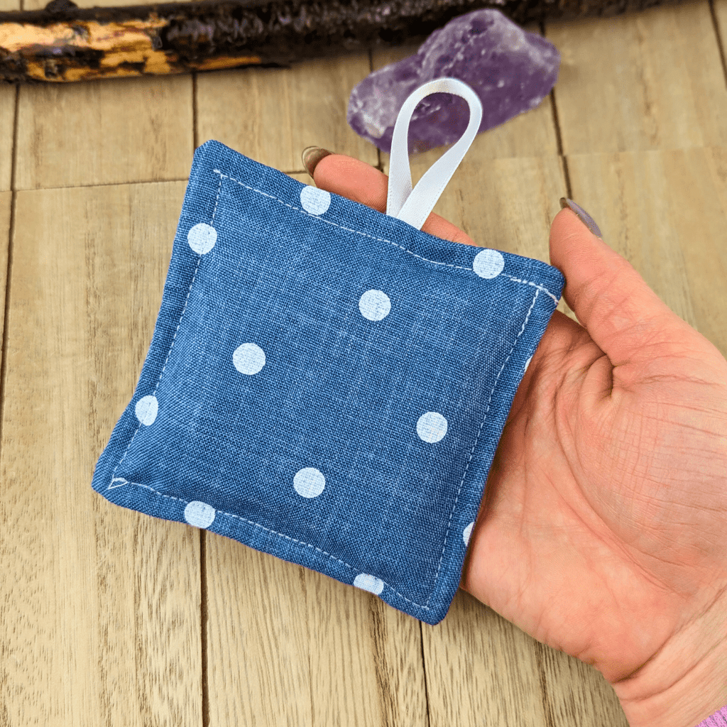 Blue cotton sachets with premium dried lavender