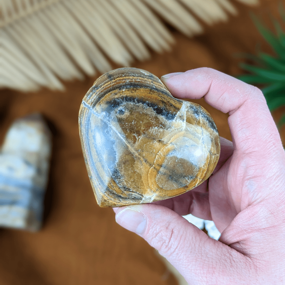 Bumblebee Calcite Puffy Heart - Zen Collection