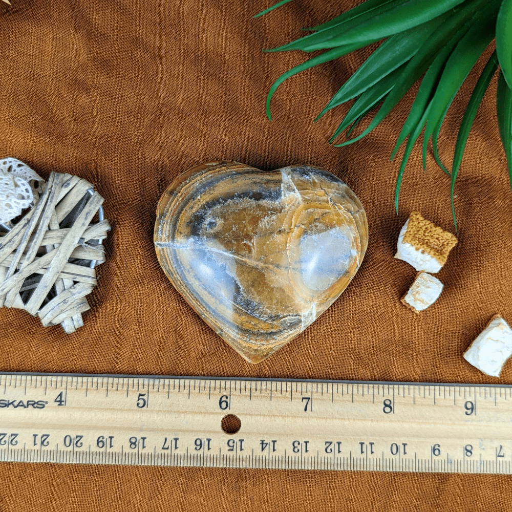 Bumblebee Calcite Puffy Heart - Zen Collection