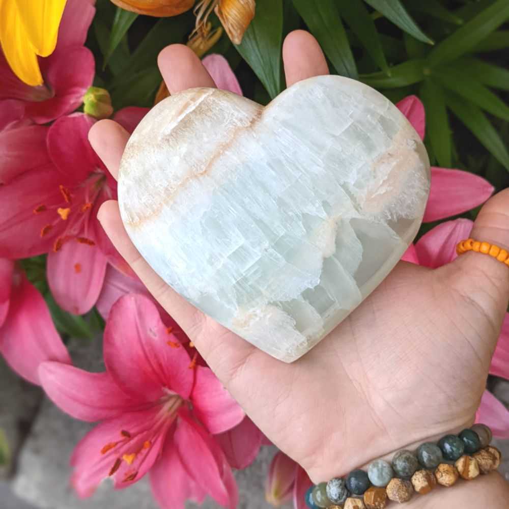 Caribbean Calcite Heart - Zen Collection