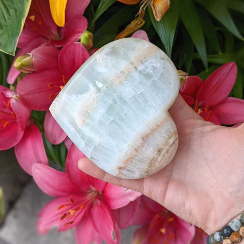 Caribbean Calcite Heart - Zen Collection