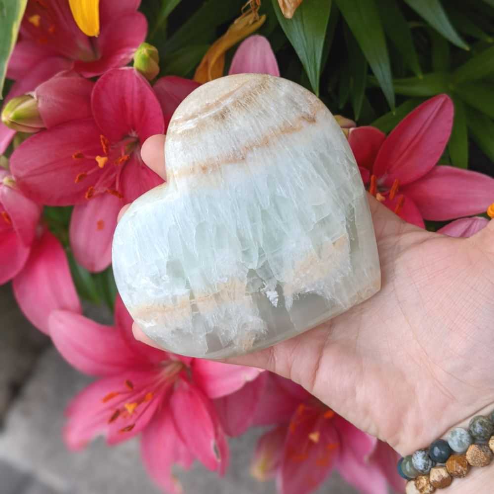 Caribbean Calcite Heart - Zen Collection