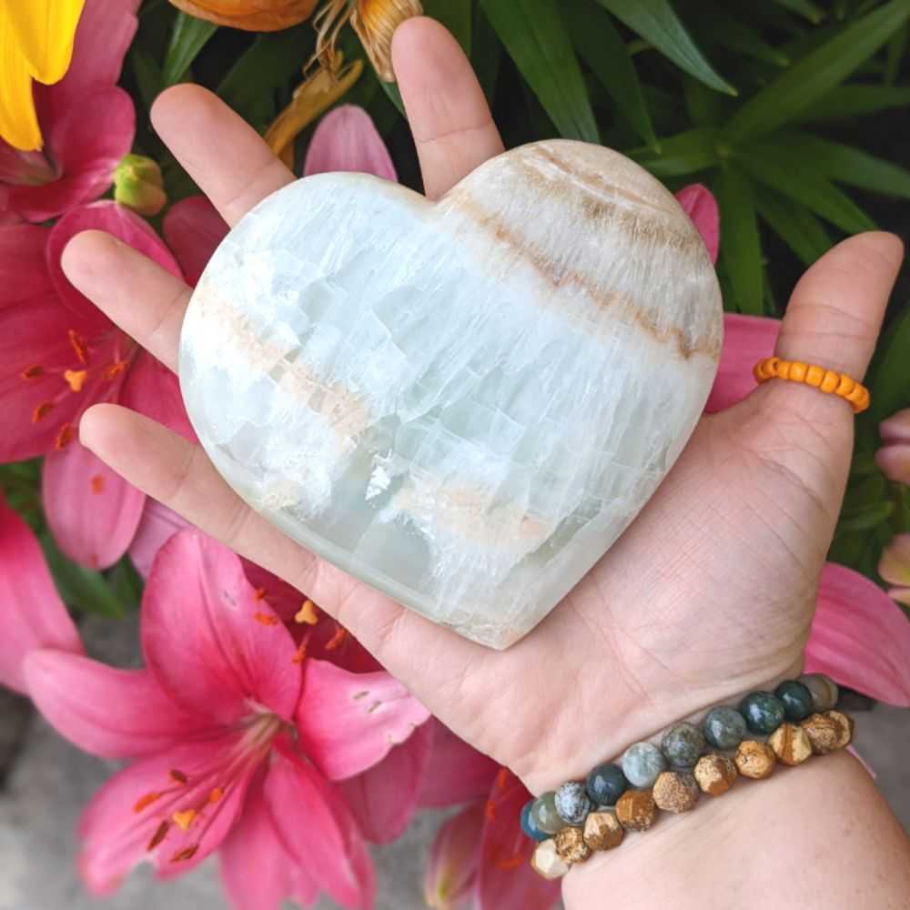 Caribbean Calcite Heart - Zen Collection