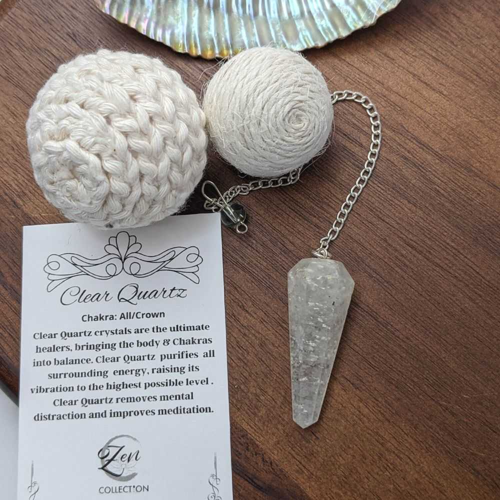 Clear Quartz Pendulum - Zen Collection