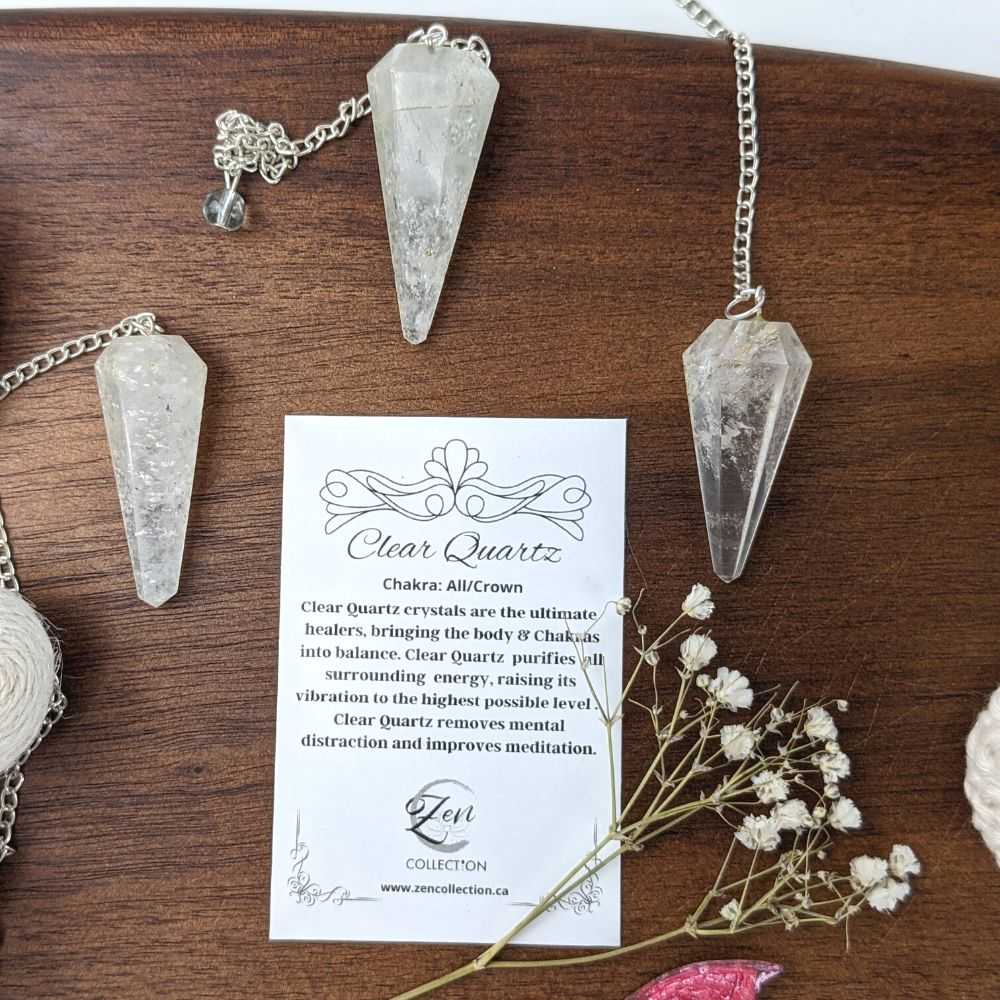 Clear Quartz Pendulum - Zen Collection