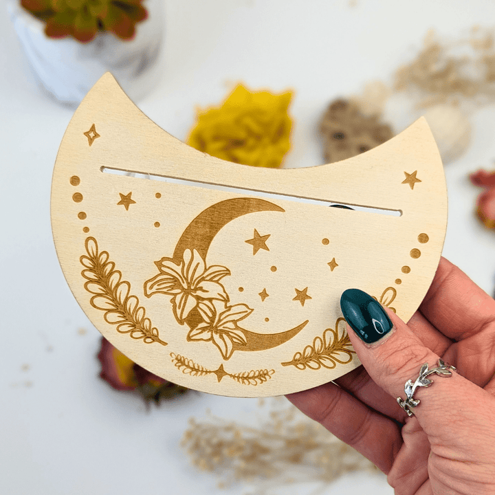 Floral Moon Tarot Card Holder - Zen Collection