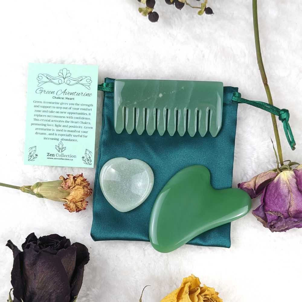 Green Aventurine Massage Set - Zen Collection