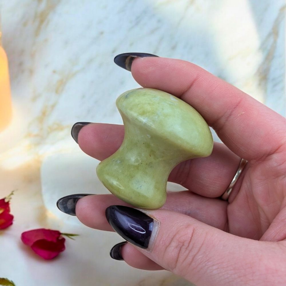 Green Jade Personal Massager from a Canadian metaphysical store
