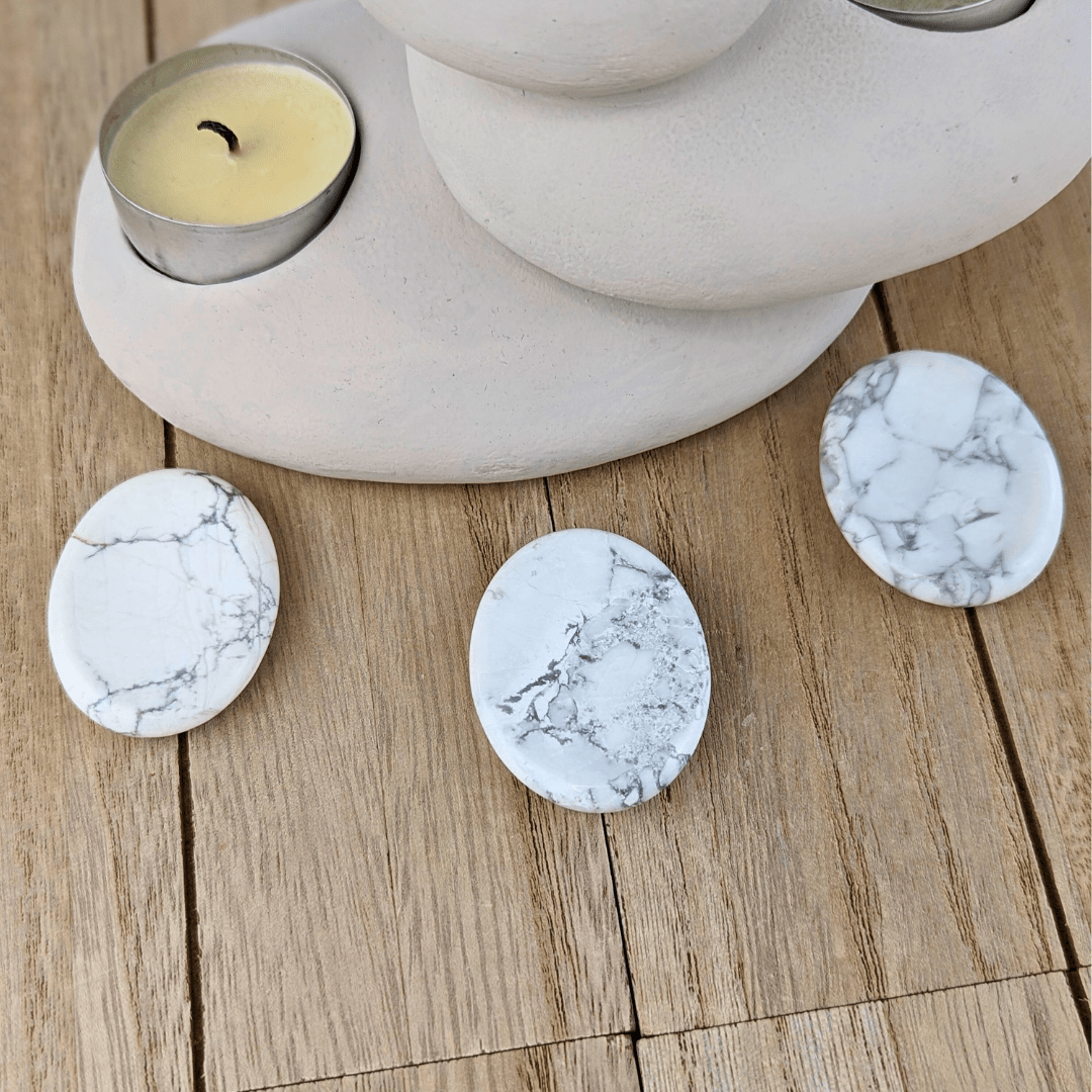 Howlite Oval Worrystones - Zen Collection