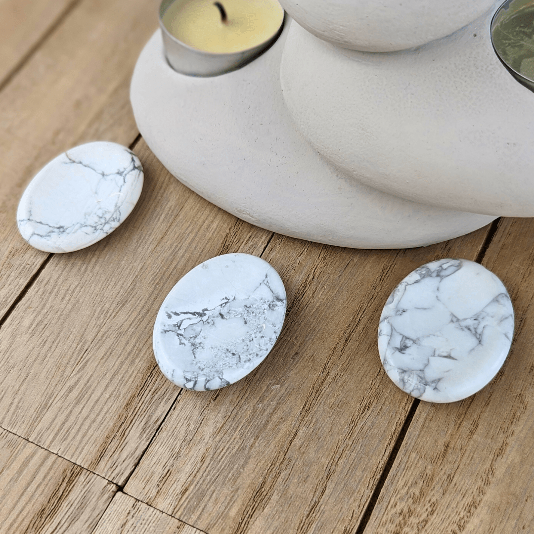Howlite Oval Worrystones - Zen Collection