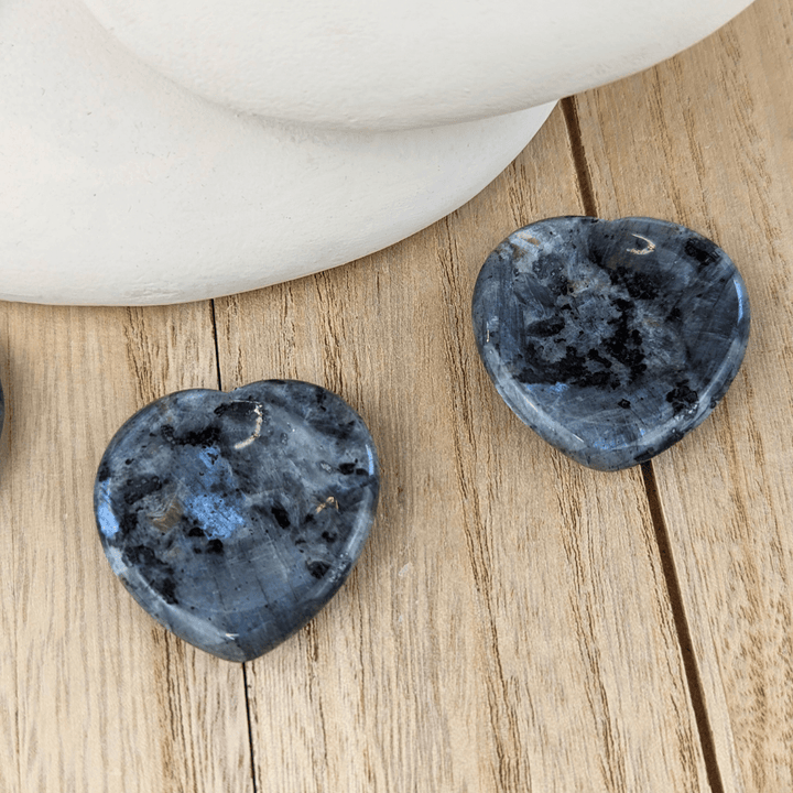 Larvikite Heart Worry Stones - Zen Collection