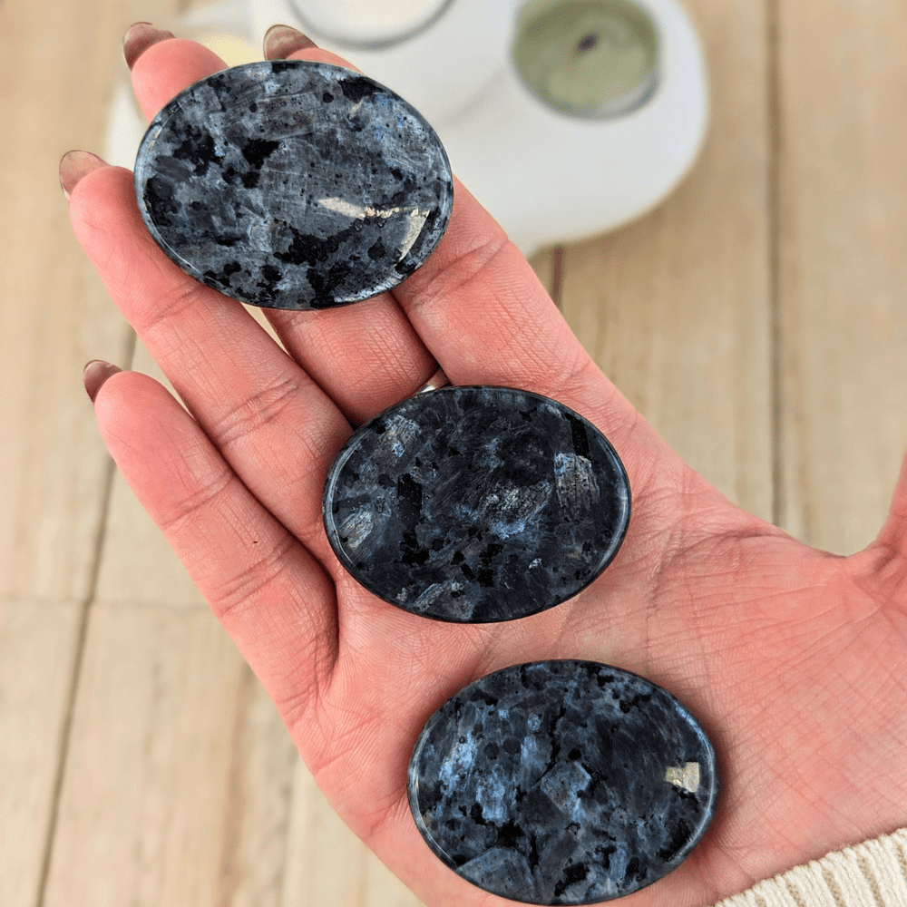 Larvikite Oval Worry Stones - Zen Collection
