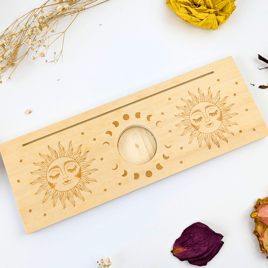 Laser Engraved Crystal and Tarot Card Holder - Zen Collection
