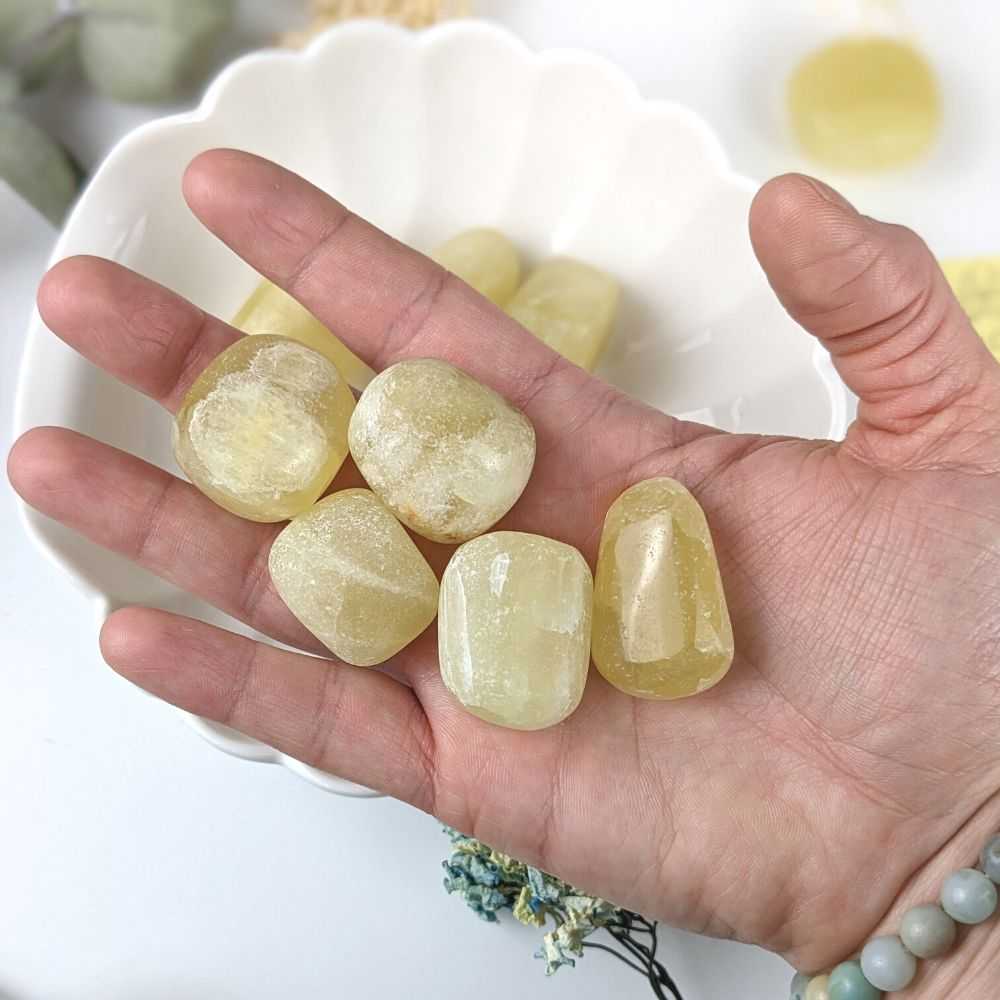 Lemon Calcite Tumbles - Zen Collection