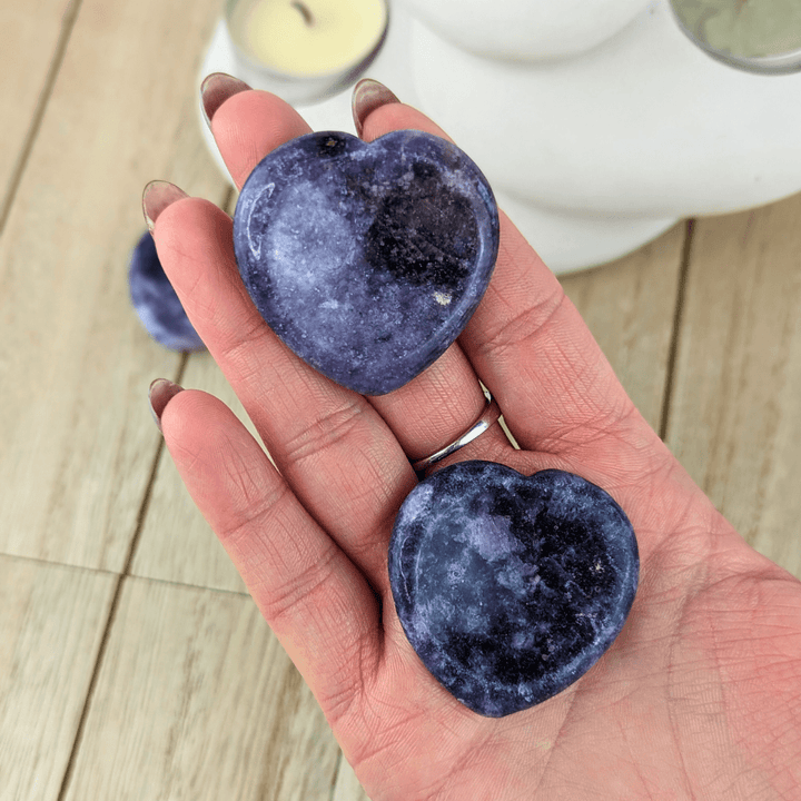 Lepidolite Heart Worry Stones - Zen Collection