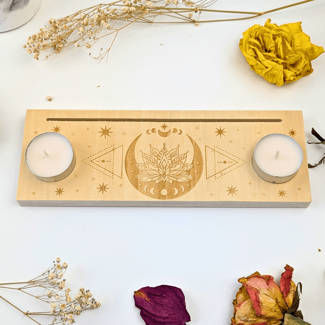 Lotus Crystal and Tarot Card Holder - Zen Collection