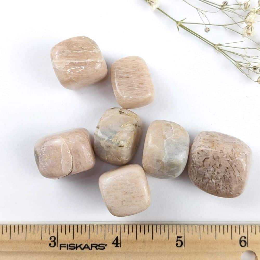 Peach Moonstone Tumbles - Zen Collection