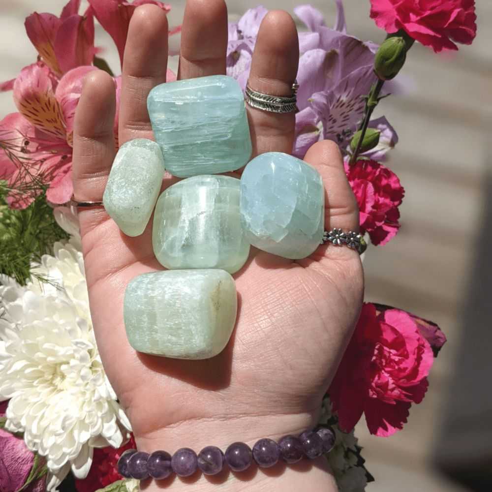 Pistachio Calcite Tumbles - Zen Collection