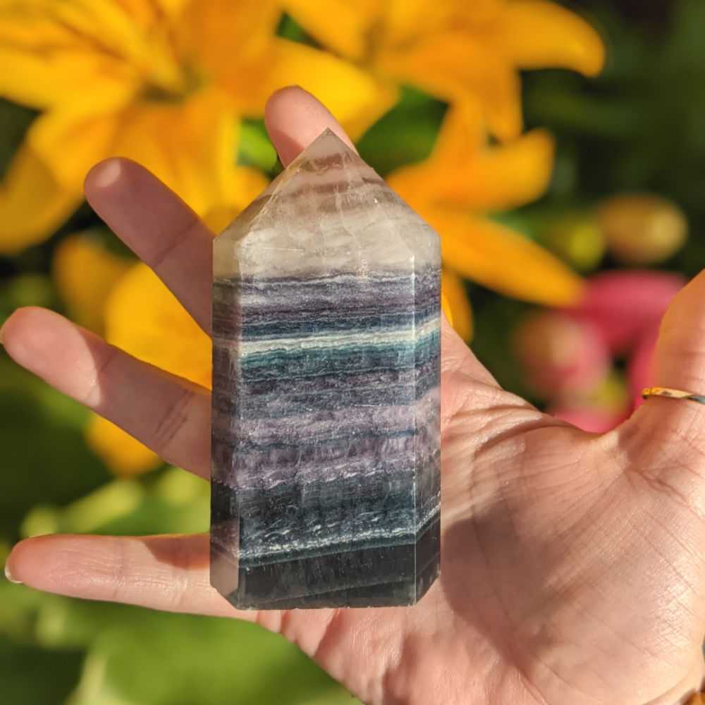 Rainbow Fluorite Obelisk - Zen Collection