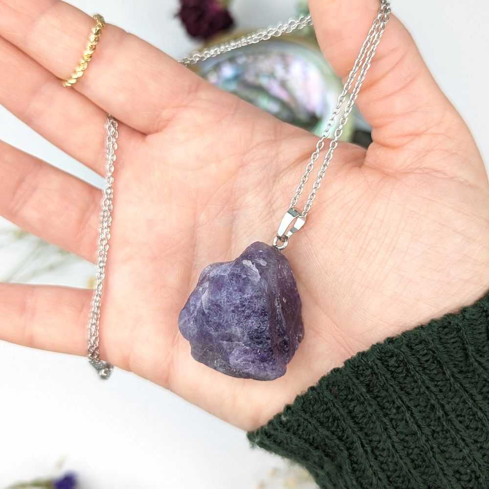 Raw Amethyst Necklace - Zen Collection