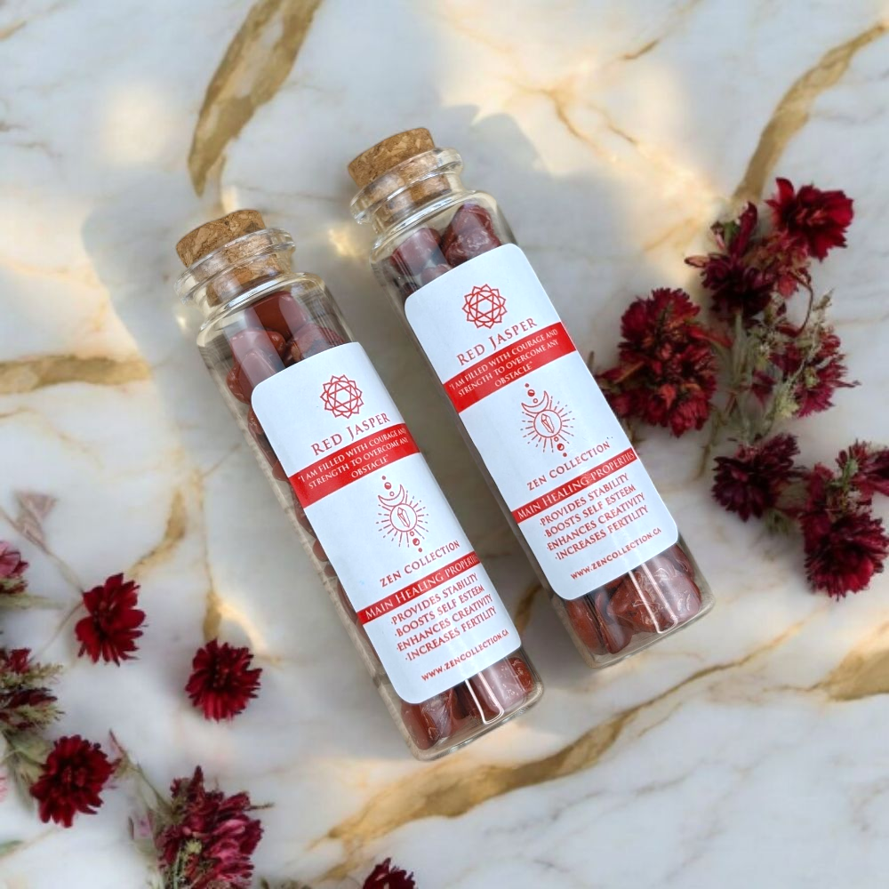 Red Jasper Crystal Bottles - Zen Collection
