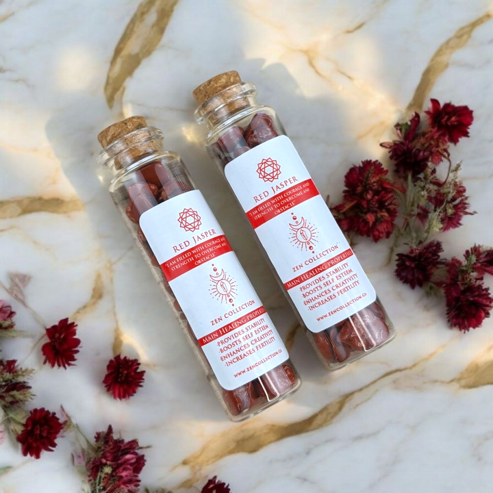 Red Jasper Crystal Bottles - Zen Collection