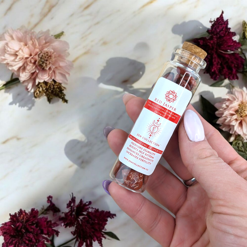 Red Jasper Crystal Bottles - Zen Collection