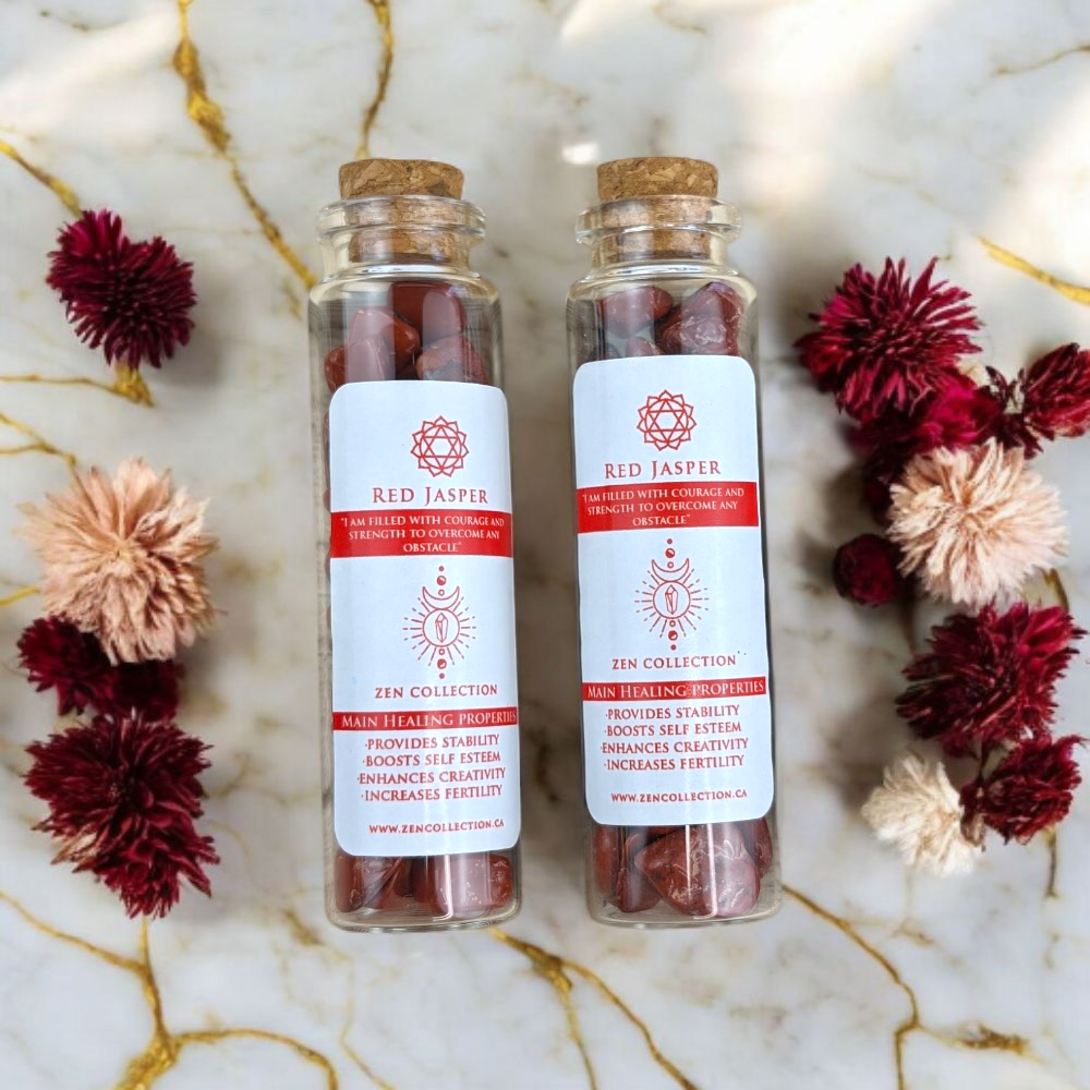 Red Jasper Crystal Bottles - Zen Collection