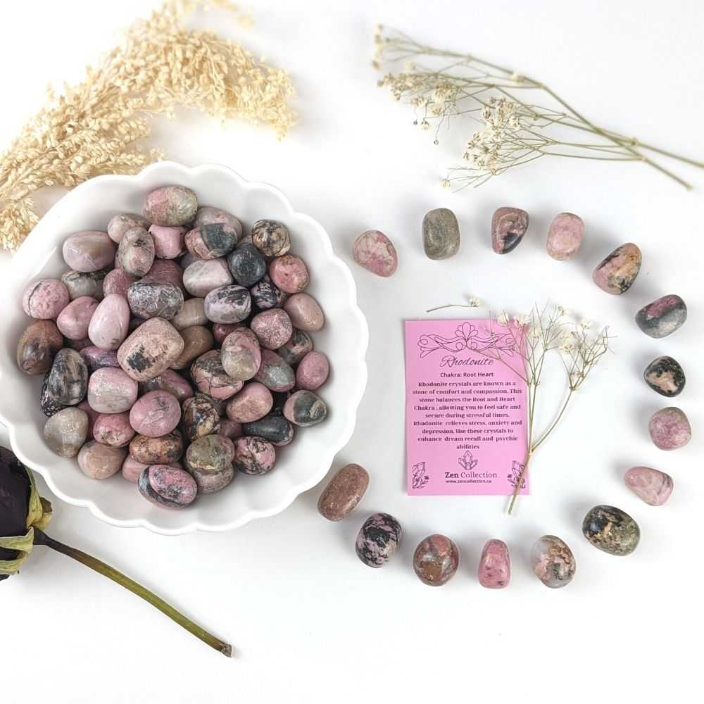 Rhodonite Tumbles - Zen Collection