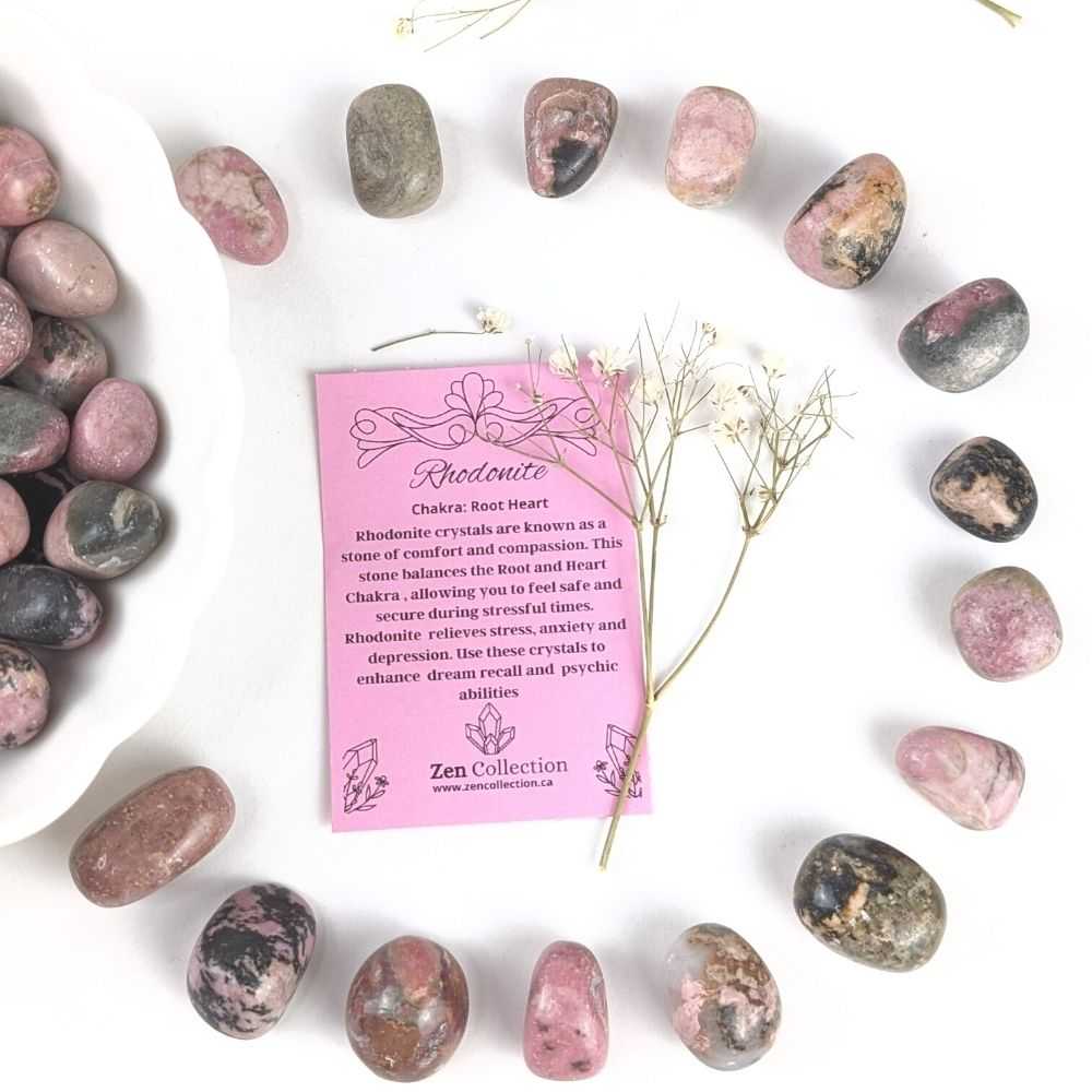 Rhodonite Tumbles - Zen Collection