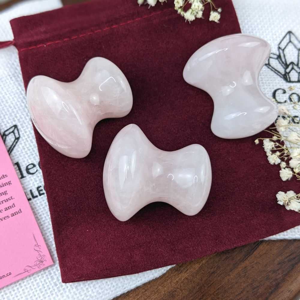 Rose Quartz Personal Massager for stress relief and pleasure available at Zen Collection Metaphysical Store