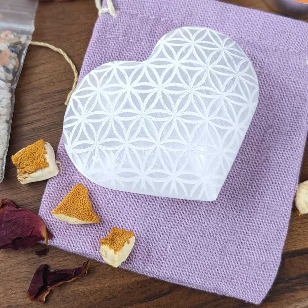 Selenite Puffy Heart - Zen Collection