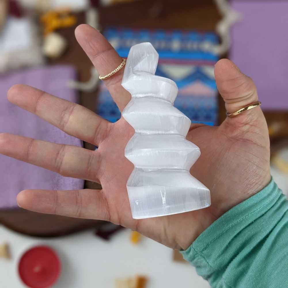 Selenite Spiral Towers - Zen Collection