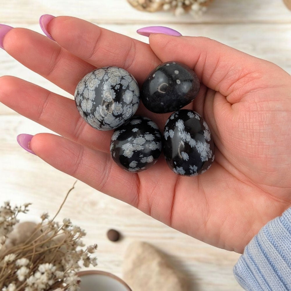 Snowflake Obsidian Tumbles - Zen Collection