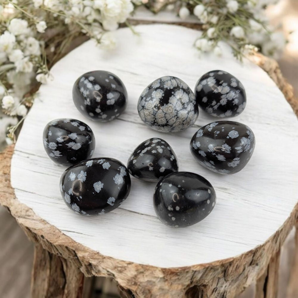 Snowflake Obsidian Tumbles - Zen Collection